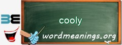 WordMeaning blackboard for cooly